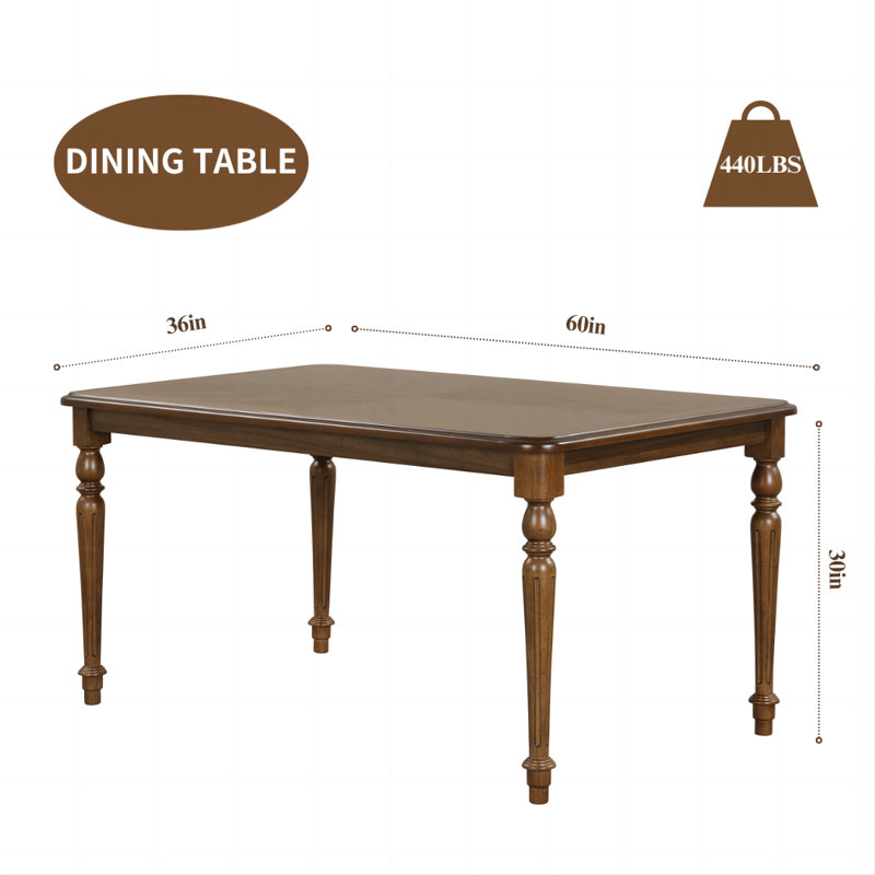Charlton Home® Defaria 60 L x 36 W Dining Table & Reviews | Wayfair